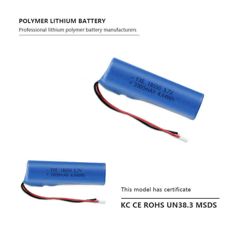 3.7 V Li-ion Battery 18650-2000mah